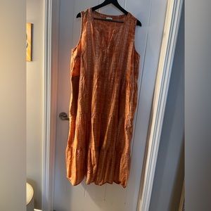 J Jill cotton embroidered dress 2X